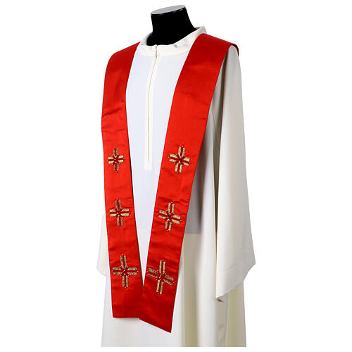 Silk stole with trim and velvet ribbon by Vebi Confezioni 11