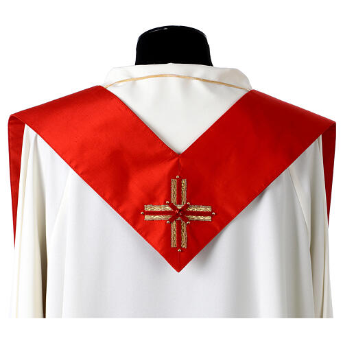 Silk stole with trim and velvet ribbon by Vebi Confezioni 15