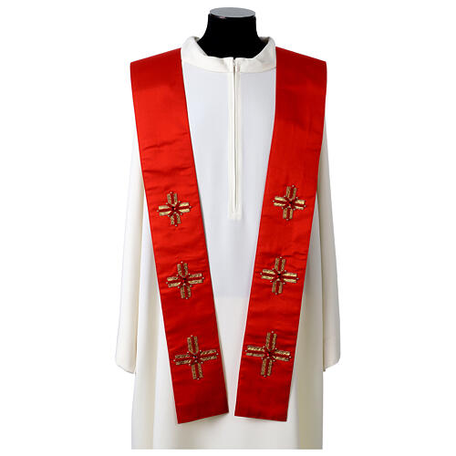 Stole Vebi Confezioni silk with trimmings and velvet ribbon 4