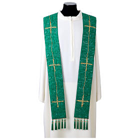 Embossed silk stole with crosses by Vebi Confezioni