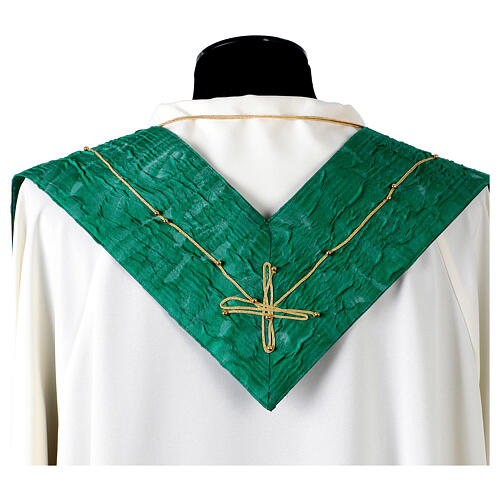 Vebi Confezioni embossed silk stole with crosses 18