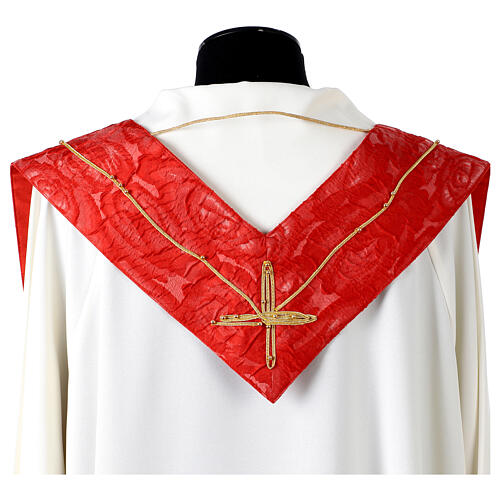 Vebi Confezioni embossed silk stole with crosses 19