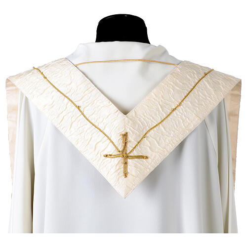 Vebi Confezioni embossed silk stole with crosses 20