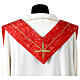 Vebi Confezioni embossed silk stole with crosses s19