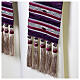 Purple silk damask stole with crystals by Vebi Confezioni s6