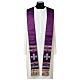 Purple damask silk stole with crystals Vebi Confezioni s1