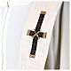 Pure white silk stole with gold trim and crystals by Vebi Confezioni s4