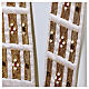Pure white silk stole with gold trim and crystals by Vebi Confezioni s5