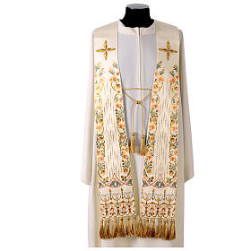 Priest's stole with crosses and Gamma floral motif