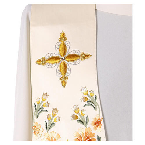 Priest's stole with crosses and Gamma floral motif 2