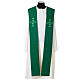 Modern green and red stole with cross s1