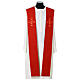 Modern green and red stole with cross s2