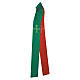 Modern green and red stole with cross s3