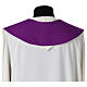 White and purple stole with modern cross s6