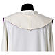 White and purple stole with modern cross s7
