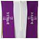 Étole croix moderne violet blanc s4