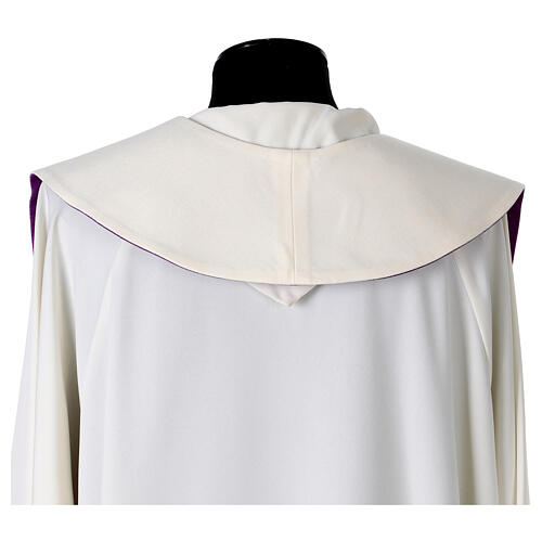 Stola croce moderna viola bianca 7