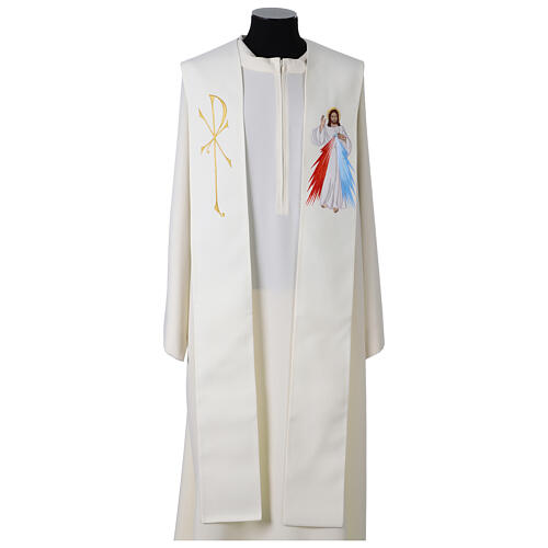 White stole with Jesus Christ embroidery 1