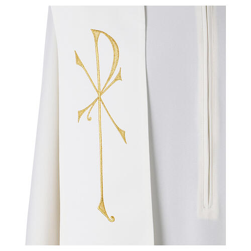 White stole with Jesus Christ embroidery 3