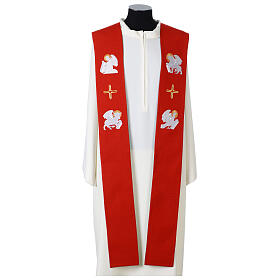 Green and red stole with Evangelists' symbols