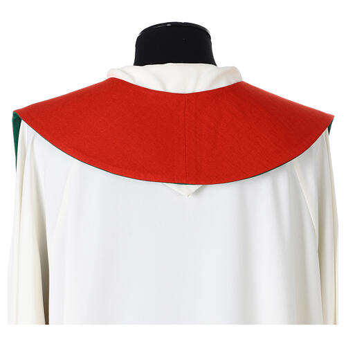Estola símbolos evangelistas verde e vermelha 7