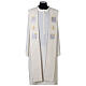 White and purple stole with Evangelists' symbols s2