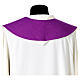 White and purple stole with Evangelists' symbols s6