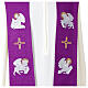 Estola símbolos evangelistas violeta blanca s3