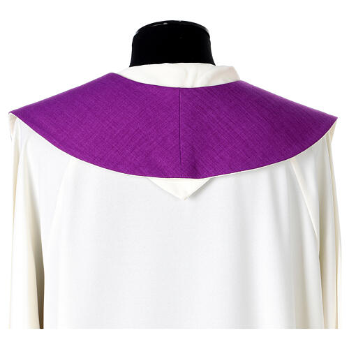 Estola símbolos evangelistas roxa e branca 6