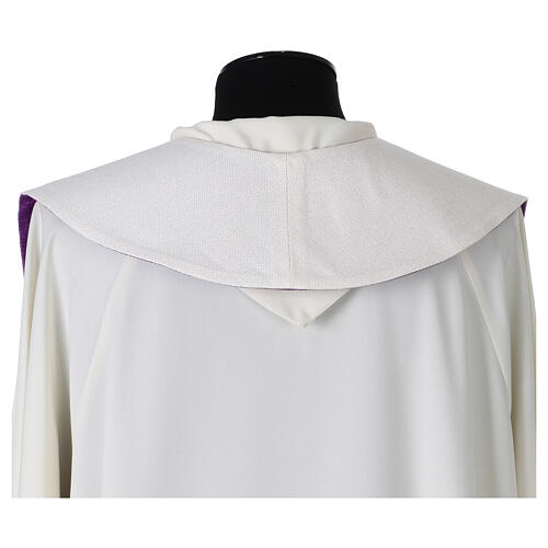 Stola croce grano viola bianca 7