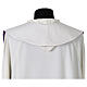 Stole in white purple with wheat cross s7