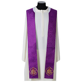 Damasco stole with IHS embroidery