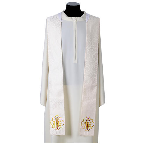 Damasco stole with IHS embroidery 2