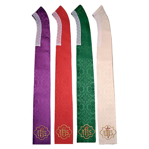 Estola damasco bordado IHS 5
