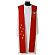 Red stole with symbols of the Holy Spirit s1
