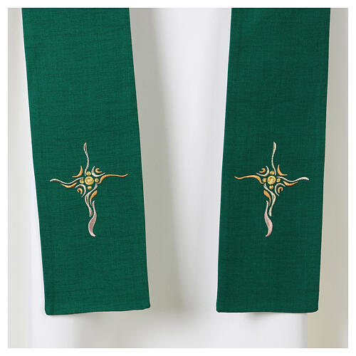 Single-coloured stole with stylised cross 2