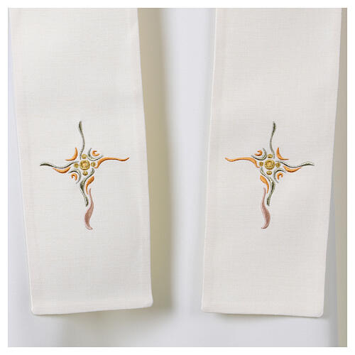 Simple single color stole with stylized cross 6