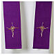 Simple single color stole with stylized cross s8