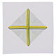 Altar linens with golden cross and silver rays s1