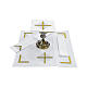 Altar linen set with golden cross and silver rays s2