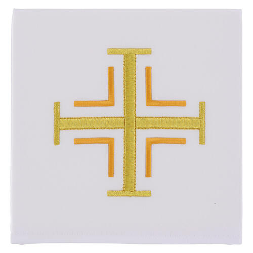 Eucharistic altar linens with cross, grape, and wheat 1