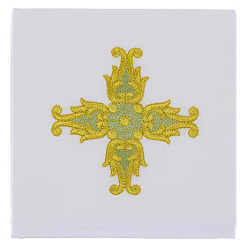Cotton mass altar set with crosses and doodles embroidery