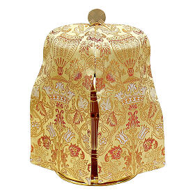 Cover with floral embroidery for ciborium