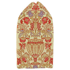 Cover with floral embroidery for ciborium