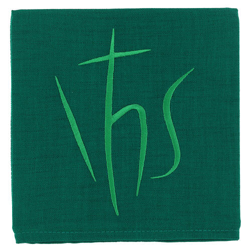 Palla, Christusmonogramm JHS, Ton-in-Ton-Stickerei – Polyester, 18 × 18 cm 2