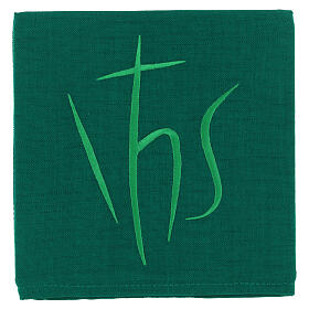 Church chalice pall with IHS embroidery
