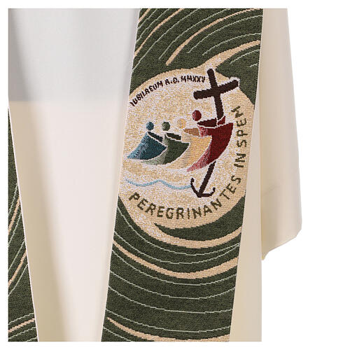 Grüne Priesterstola mit Jubiläumslogo 2025 4