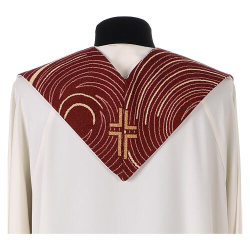 Priest stole with official Jubilee 2025 logo with red background 5