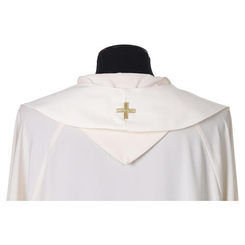 Ivory machine-embroidered Marian stole 4