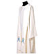 Ivory machine-embroidered Marian stole s3